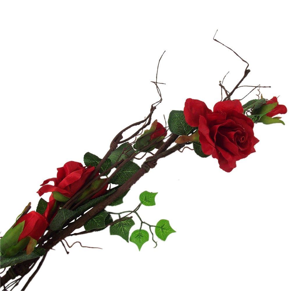 Premium Twig Branch Effect Wild Rose Garland