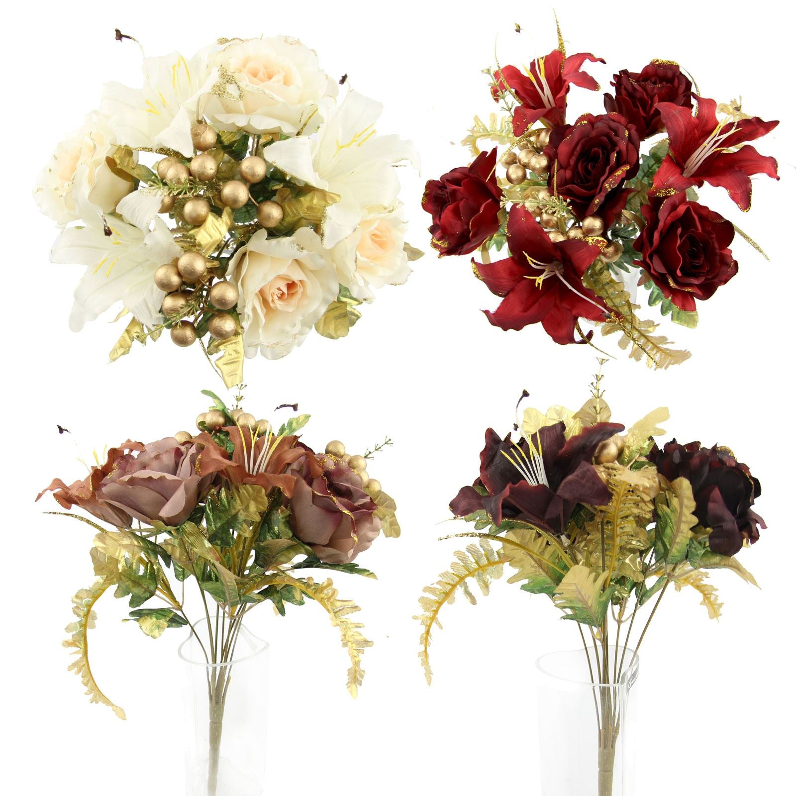 Rose and Lily Festive Posy