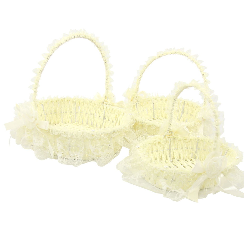 Cotton Frill Hamper Basket Set