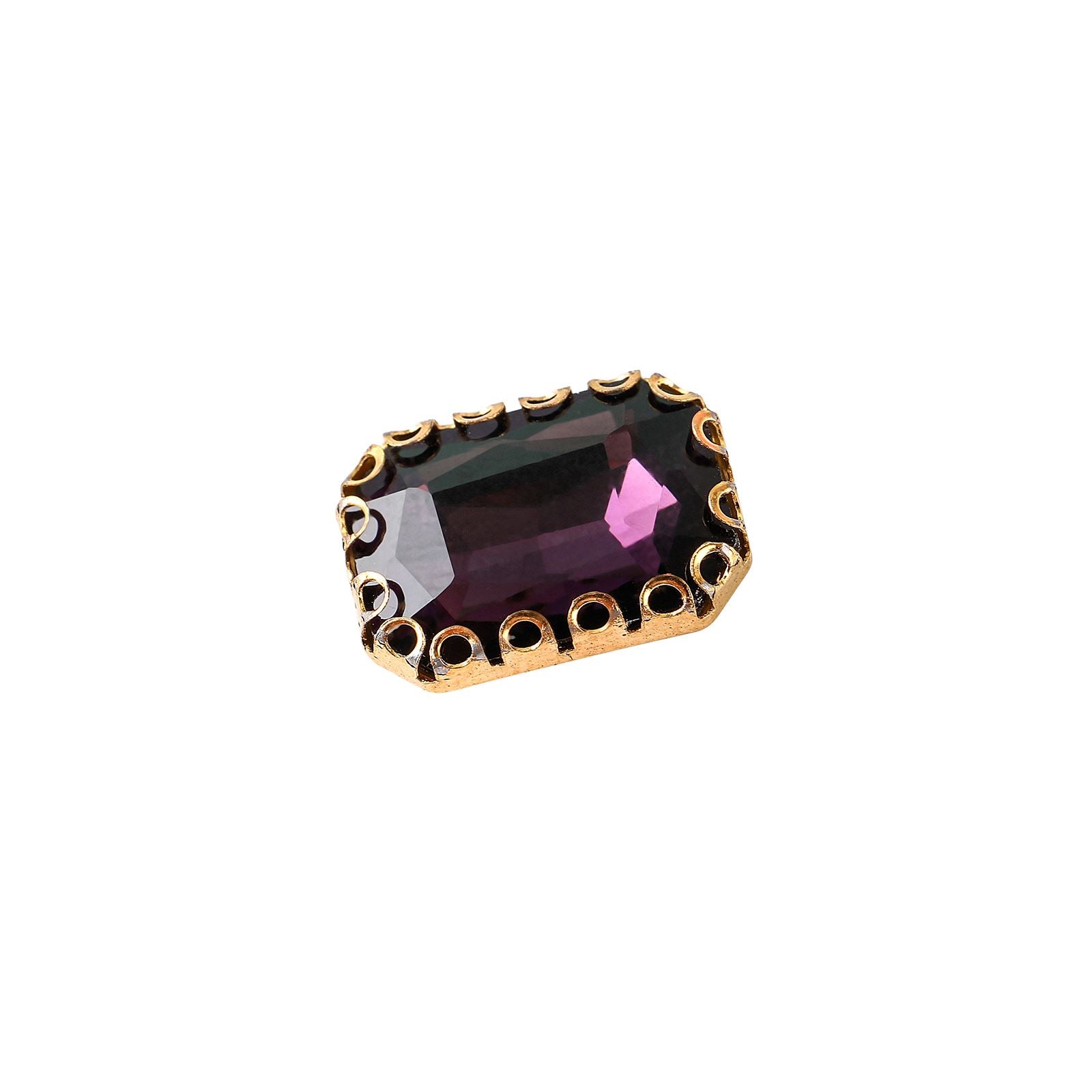 Coloured Large Rectangular Rhinestones in Setting