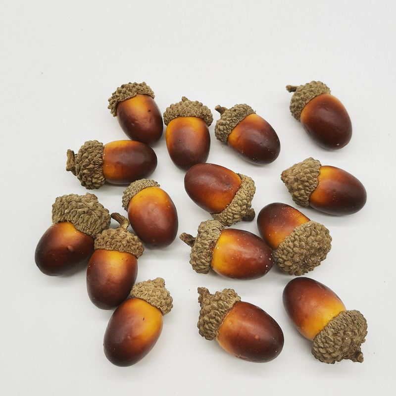 Decorative Complete Acorns Part Natural - Dried Artificial Nuts Decorations