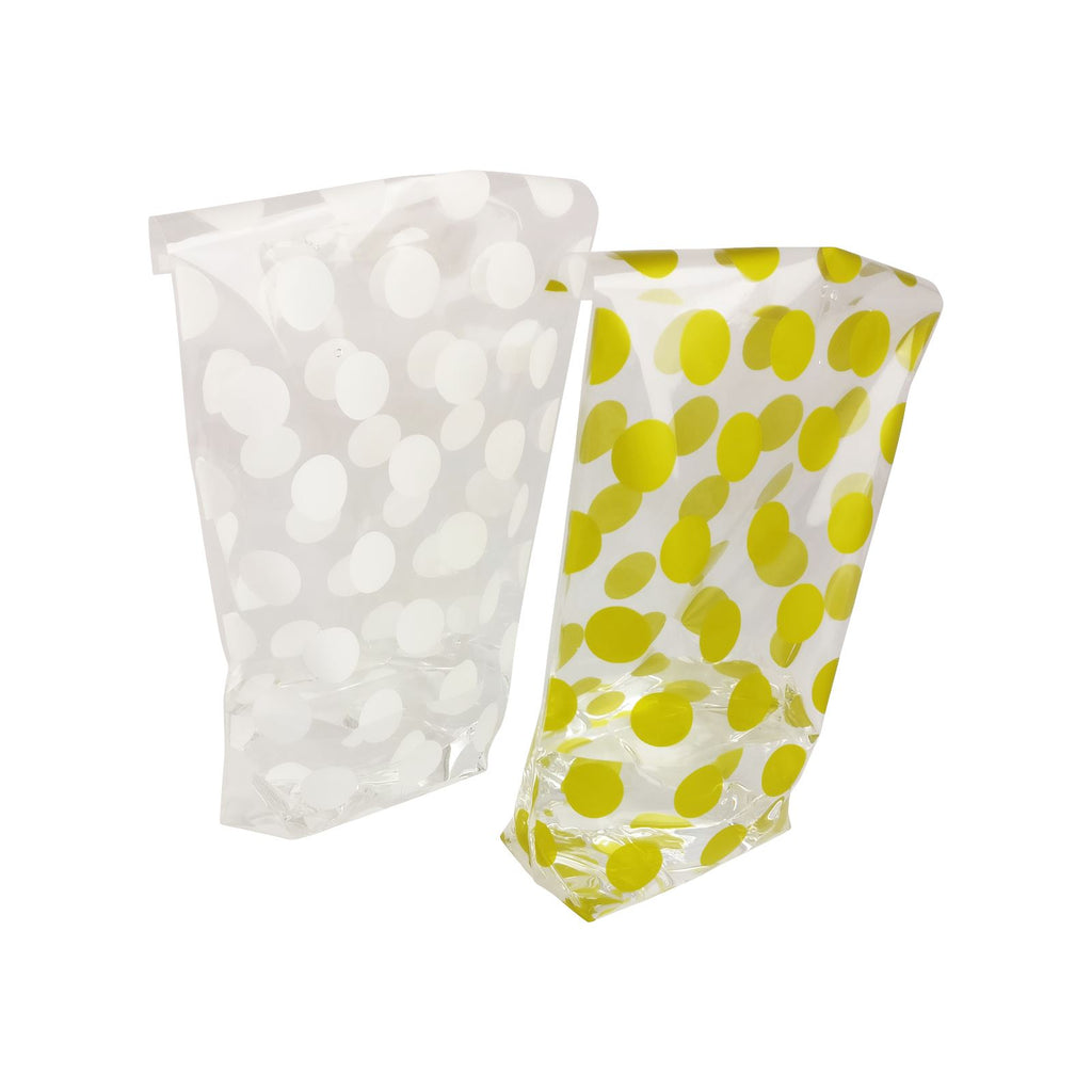 Gold and Silver Polkadot Clear Bags