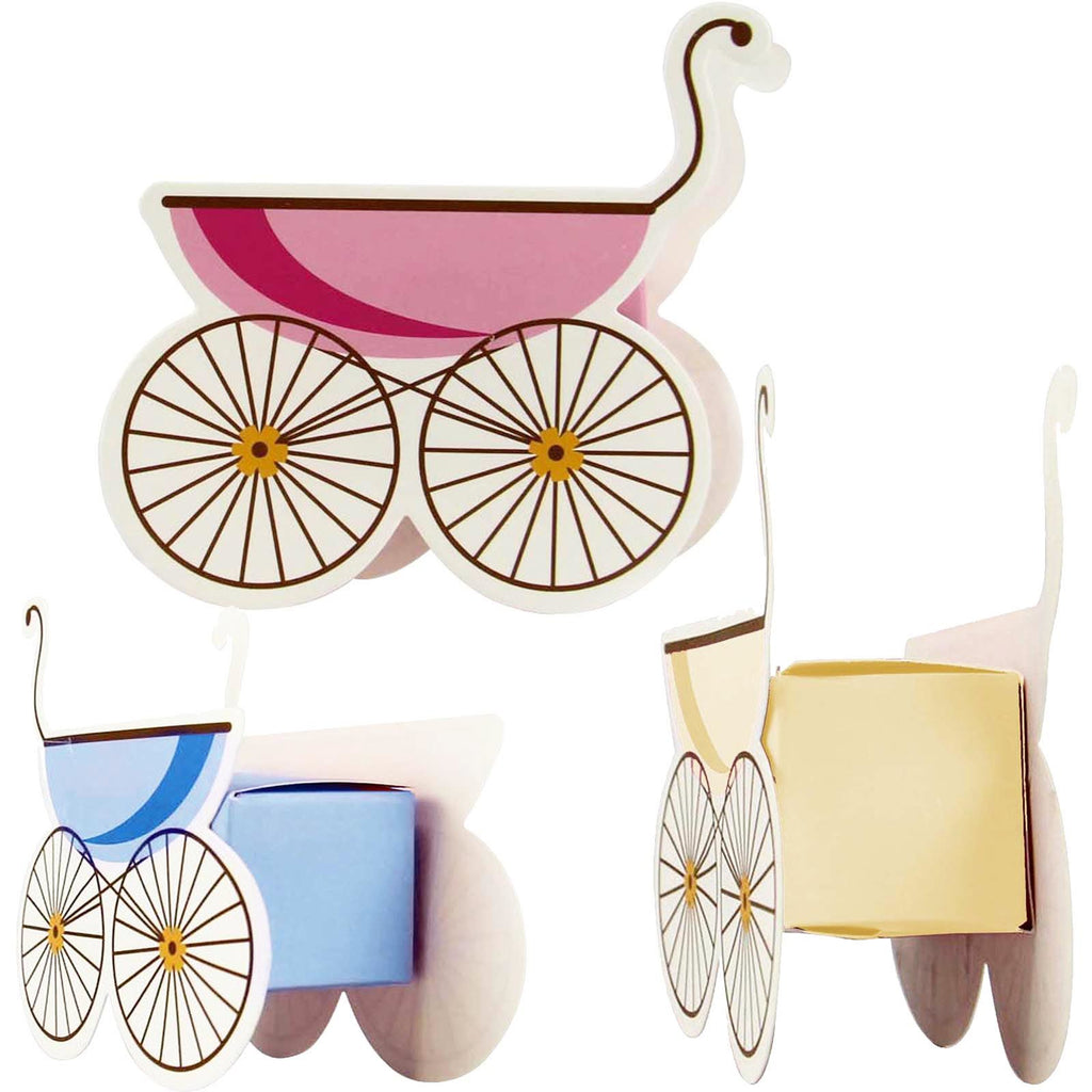 Pram Shape Baby Shower Favour Boxes