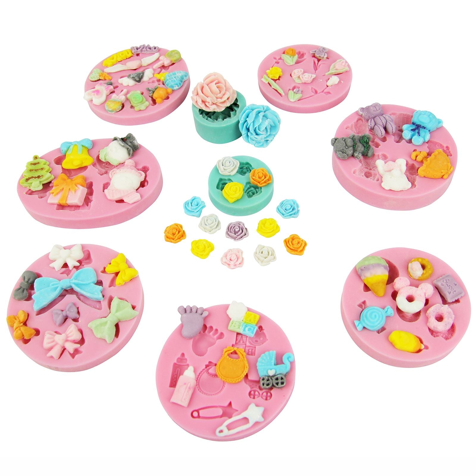 Set of 9 Silicone Moulds