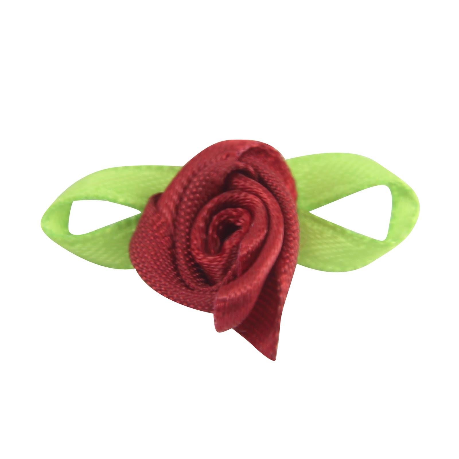 15mm Satin Ribbon Roses