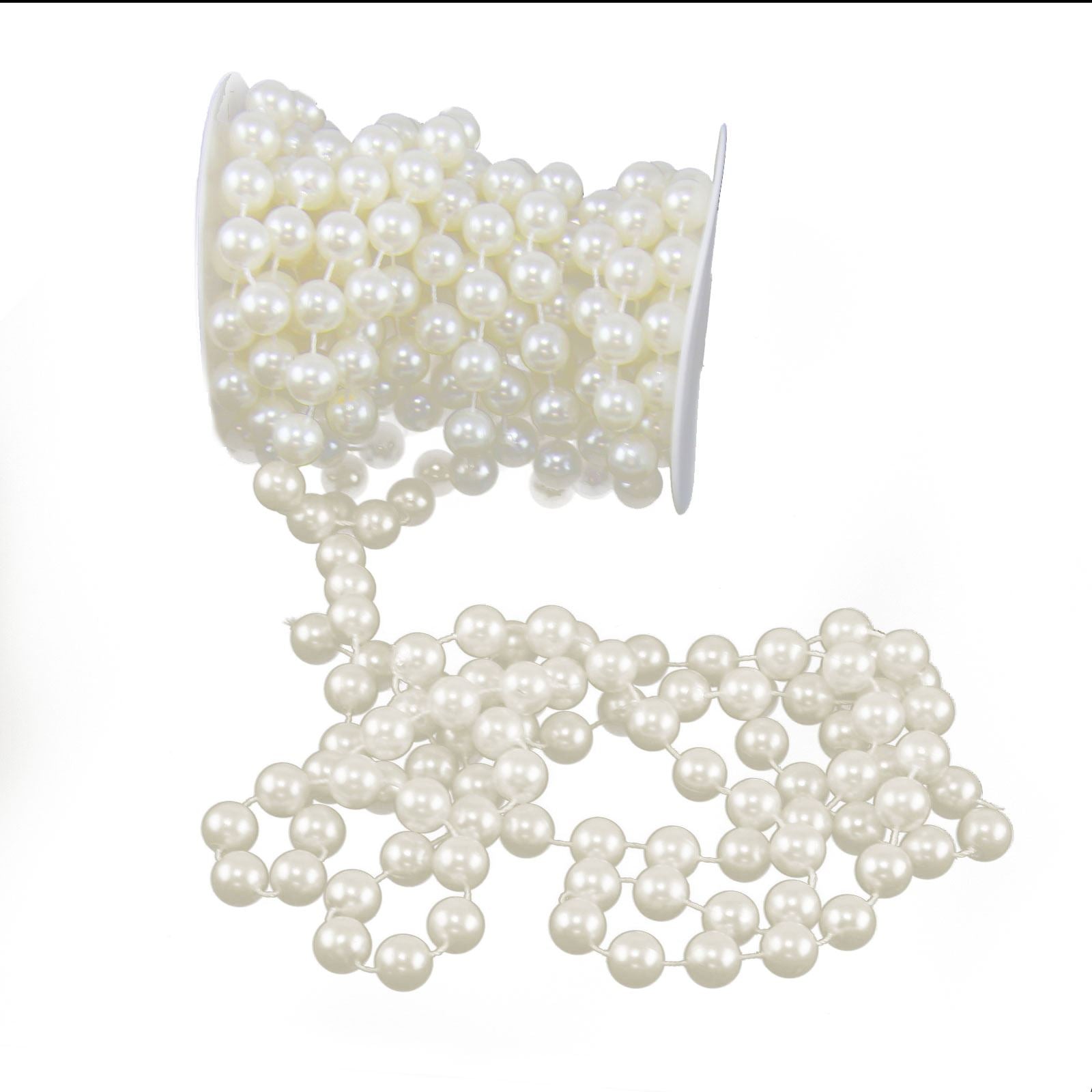 XL Ivory Pearl Garland - 12mm Jumbo Giant Pearls String Craft Wedding Roll