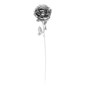 Heavy Glittered Large Single Rose