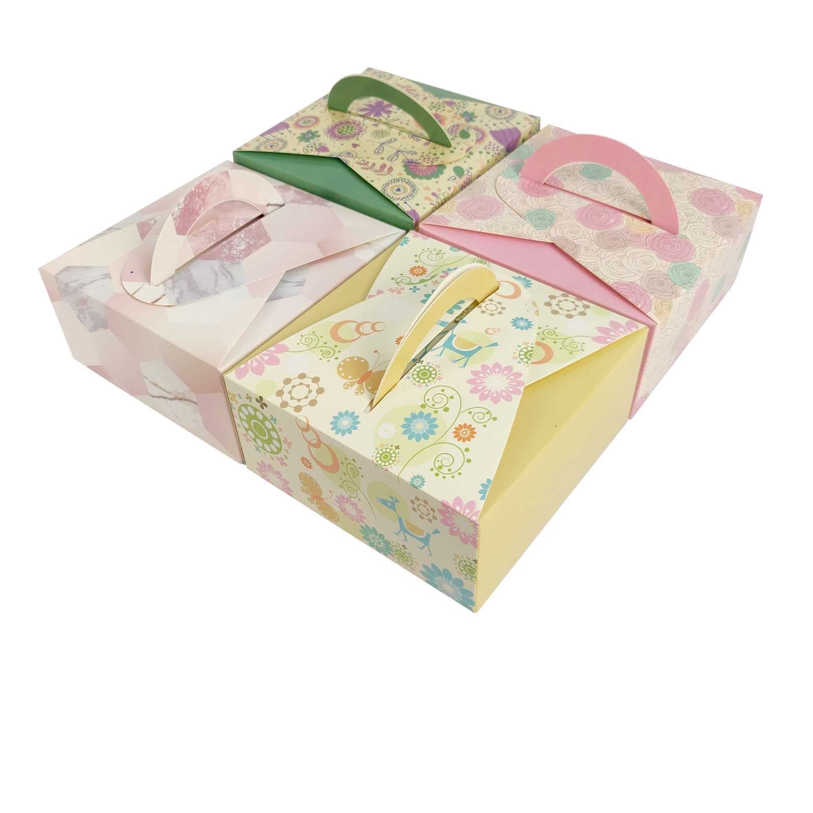 Square Printed Goodie Box with Handles