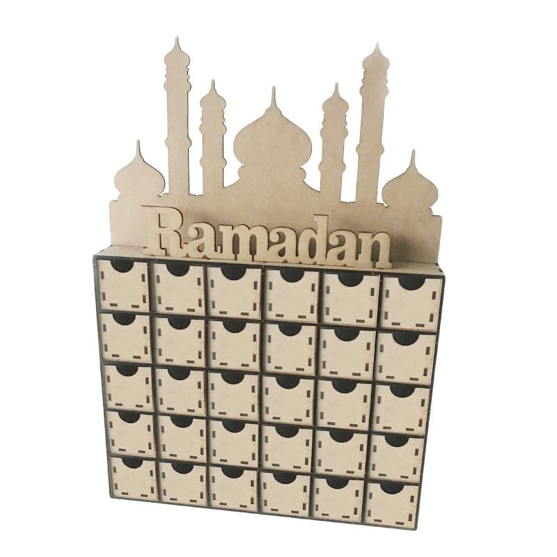 3D Laser Cut MDF Countdown Wooden Ramadan Advent Calendar