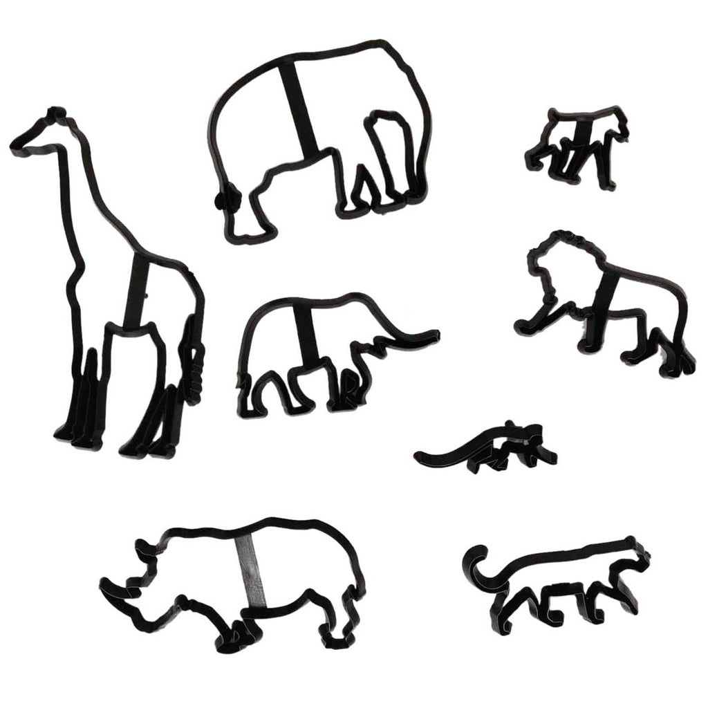 Set of 8 Jungle Safari Animal Cutters