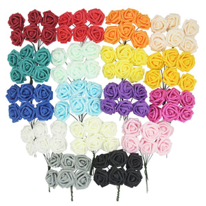 Colourfast Foam Roses - 6 Bunches - Regular