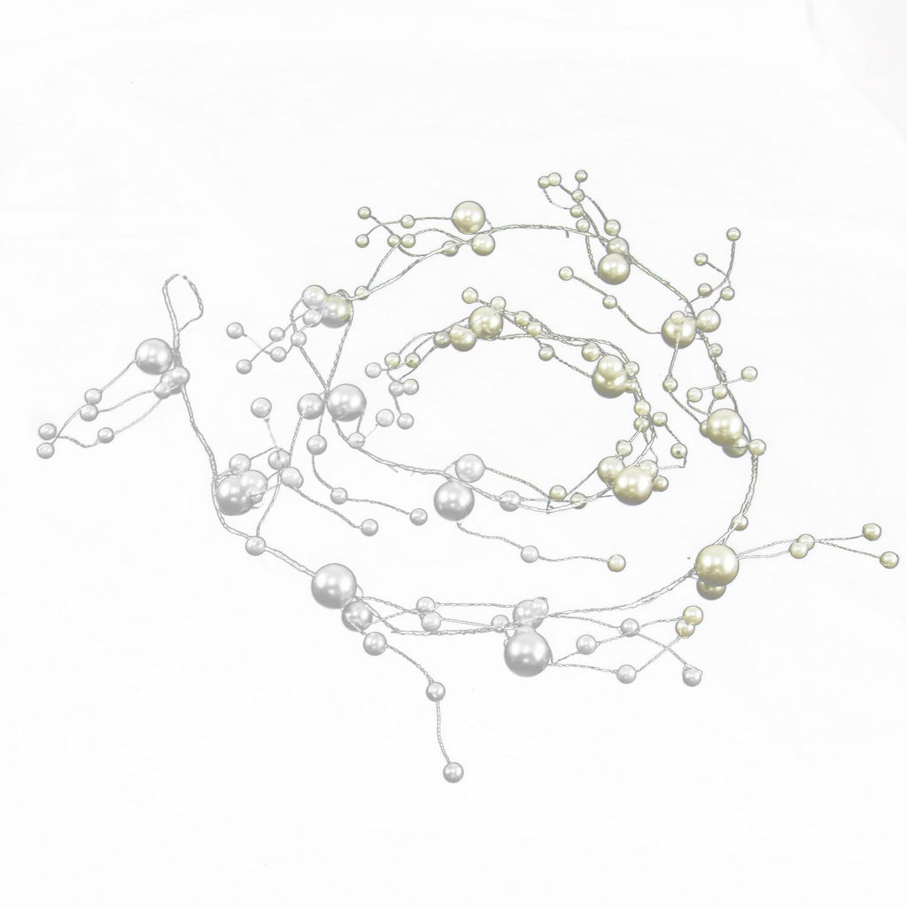 Alternating Giant Pearl Wired Garland