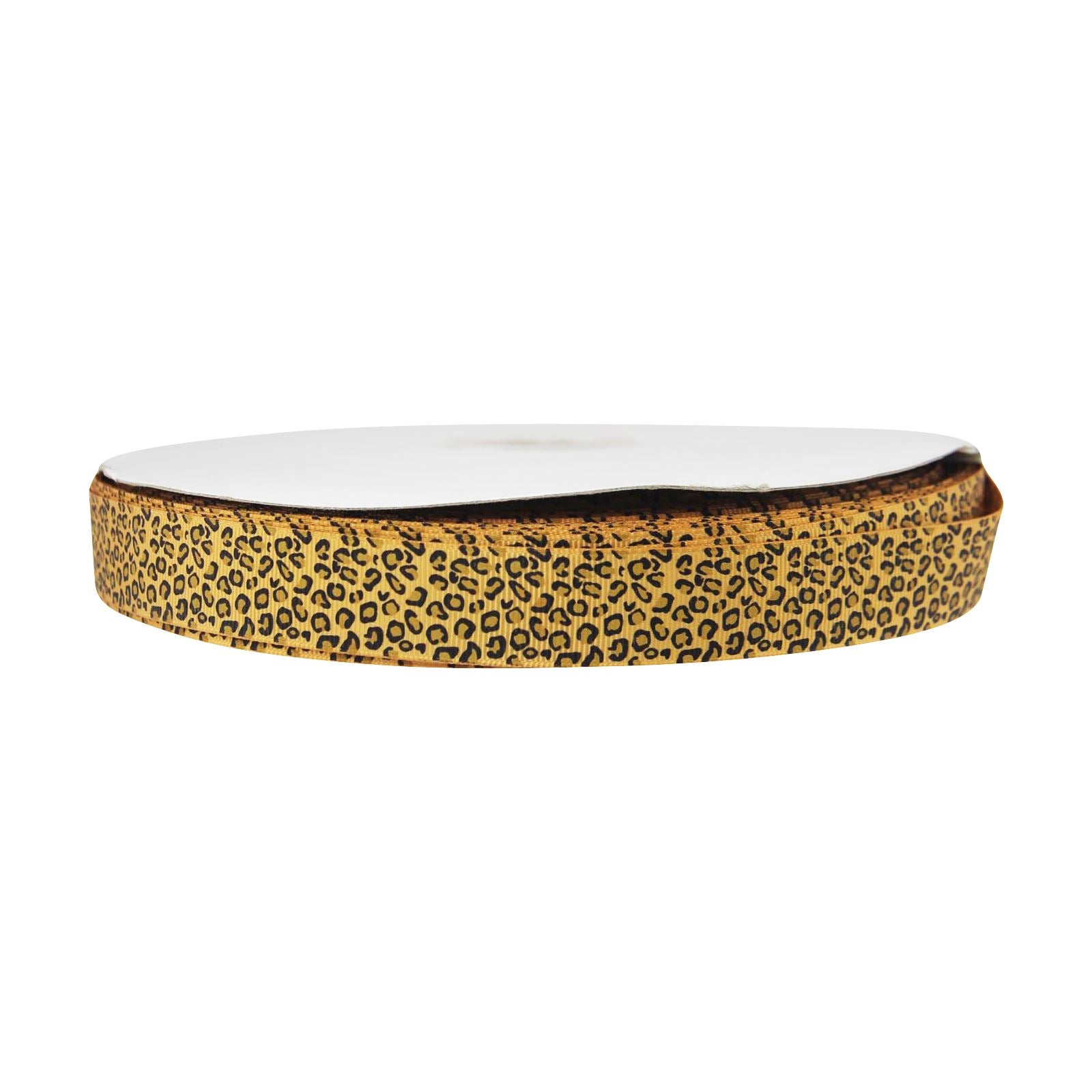 Premium Grosgrain Leopard Print Ribbon - 3 Metres