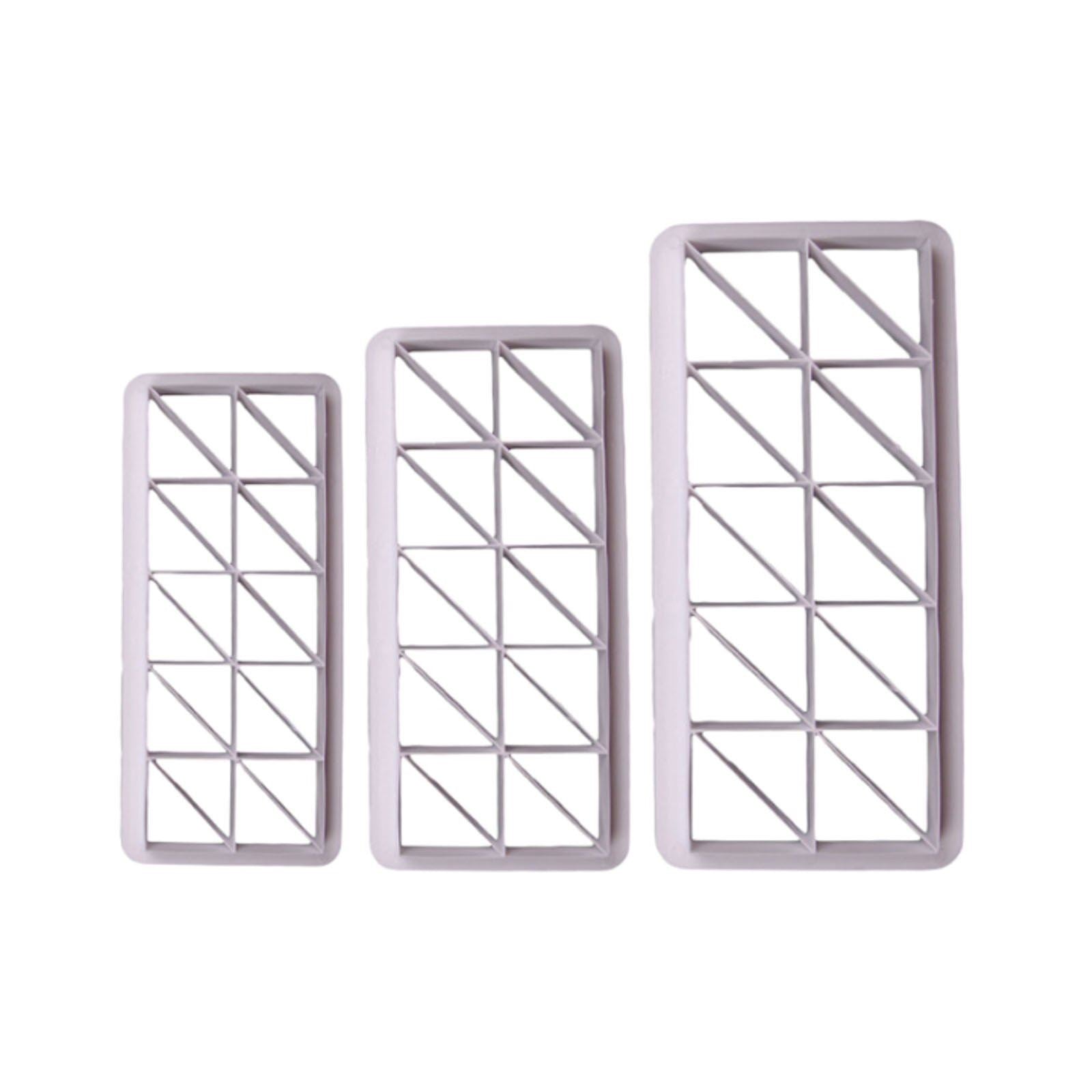 Set of 3 Shaped Plastic Fondant Cutters