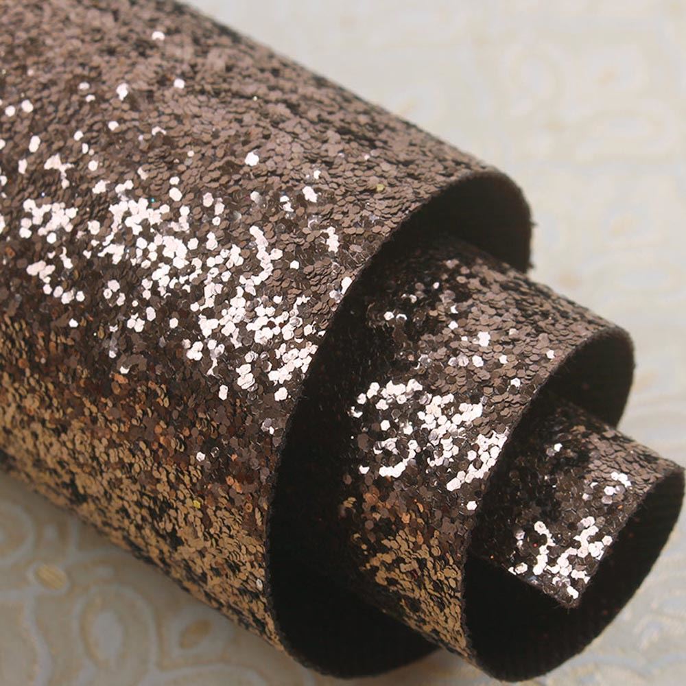 Chunky Glitter Fabric Wallpaper 16cm Borders