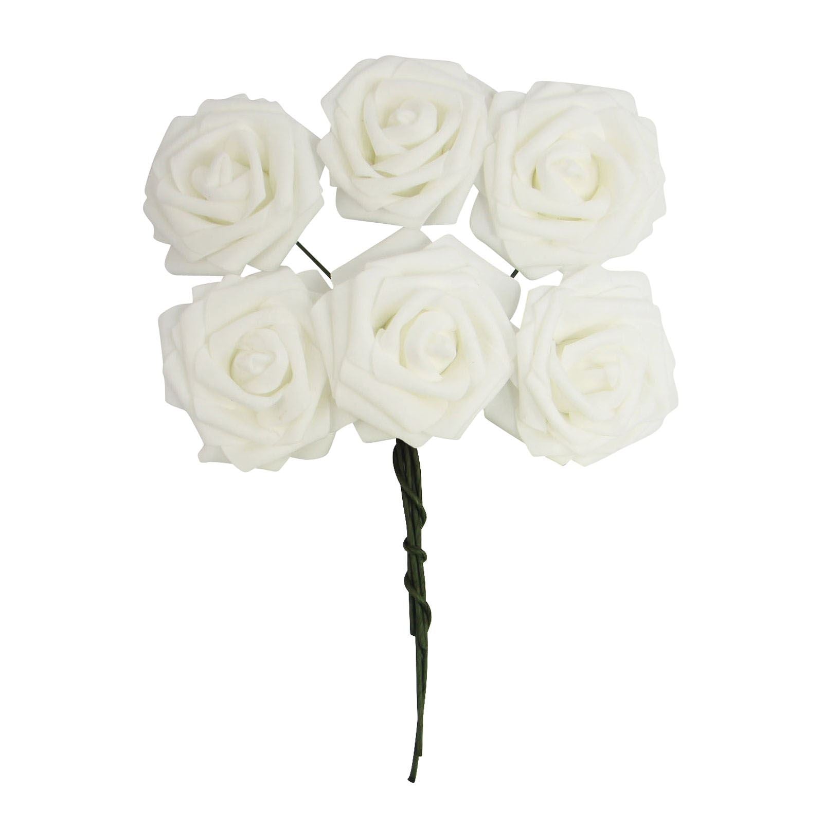 Colourfast Foam Roses - 6 Bunches - Large