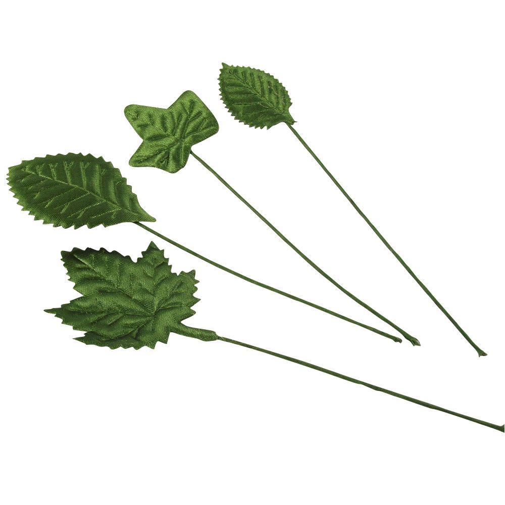 Bundle of 20 Satin Buttonhole Leaf Picks