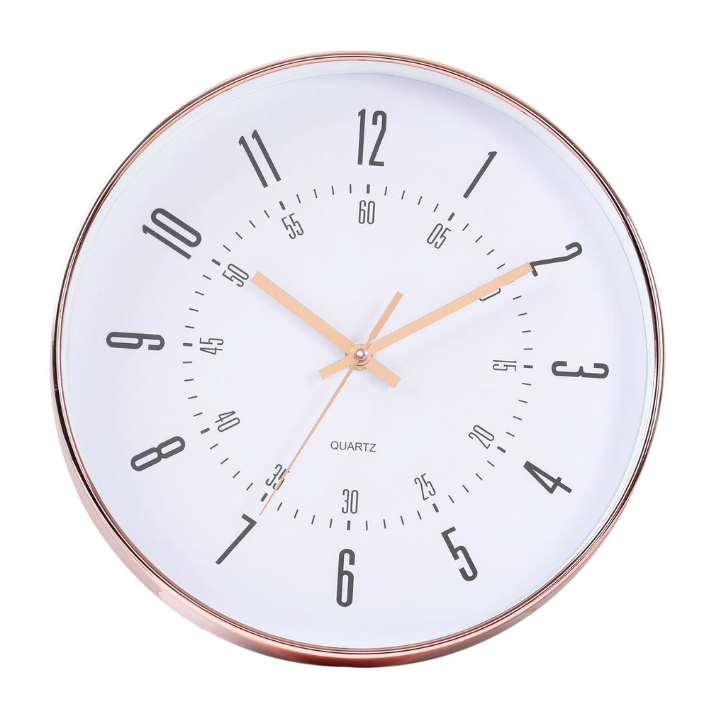Sophisticated Rose Gold Dual Number Wall Clock