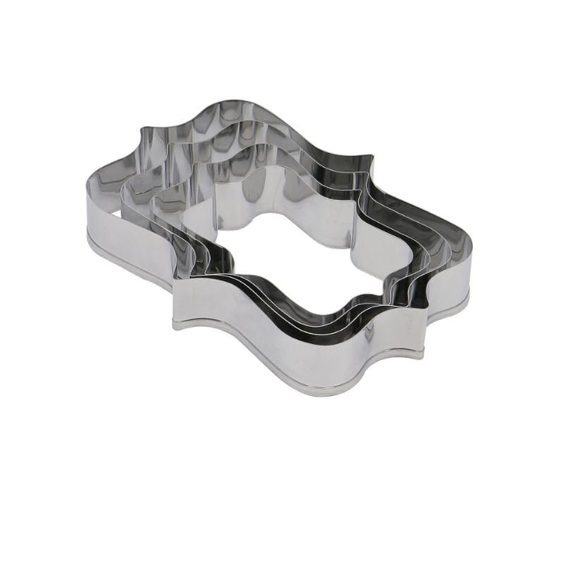 Set of 4 Plaque Frame Stainless Steel Cookie Cutters