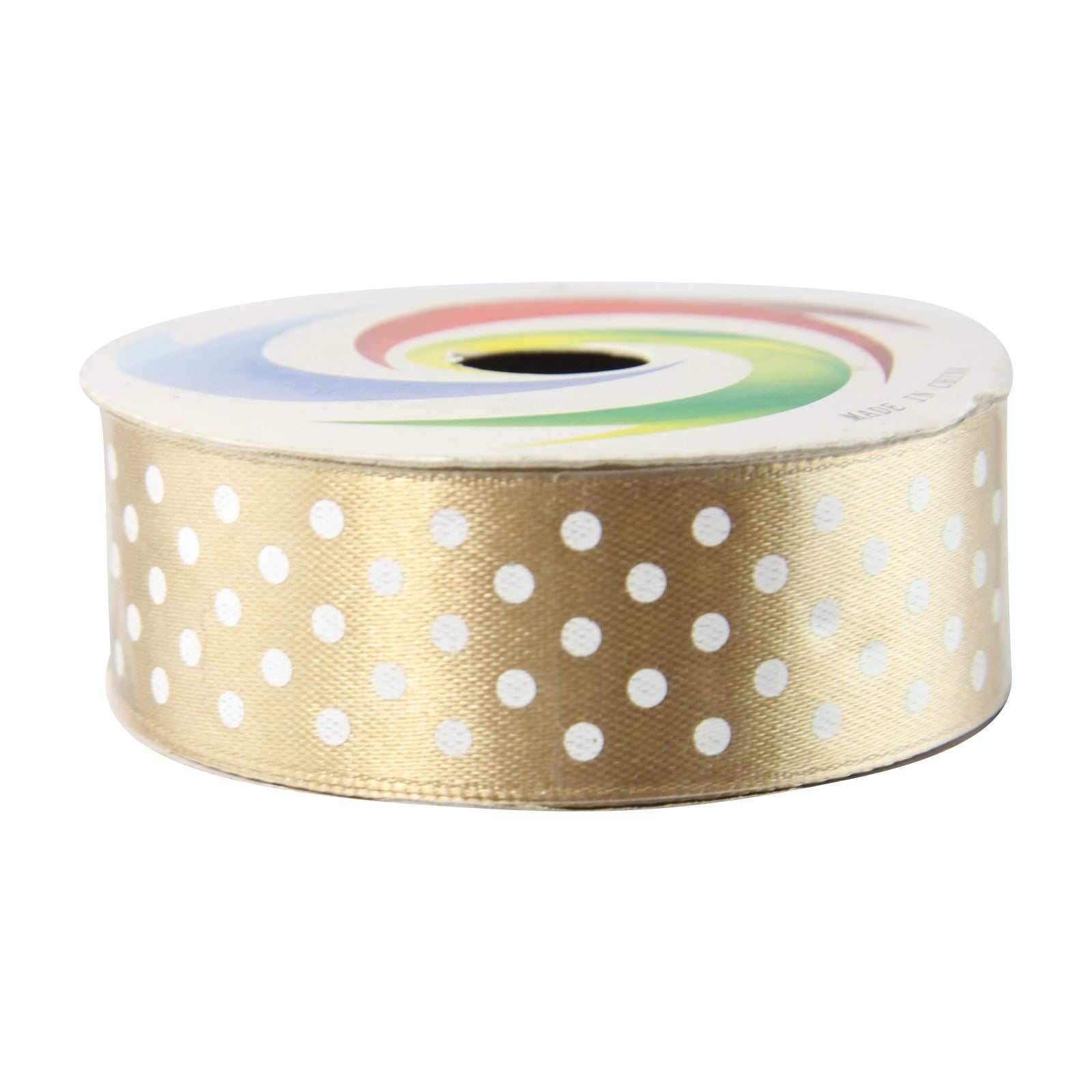 25mm Polkadot Shiny Satin Ribbon