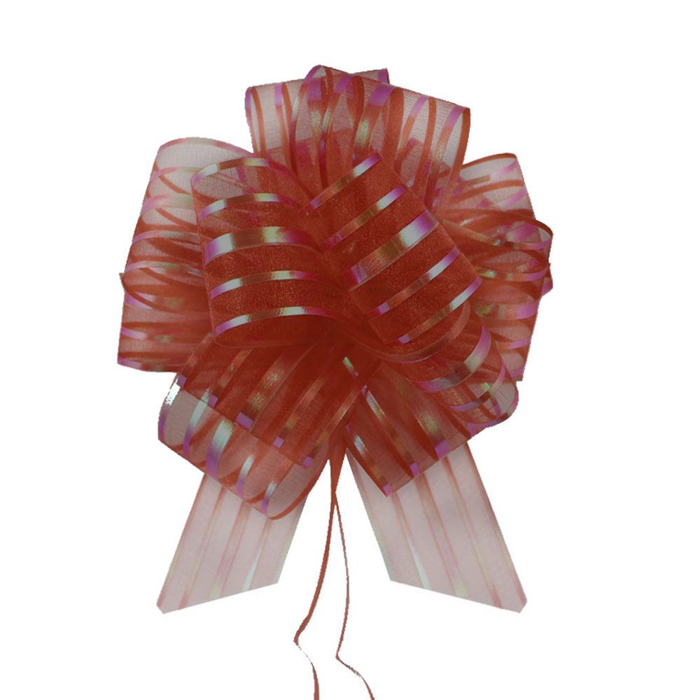 Premium 50mm Organza Stripe Pull Bows