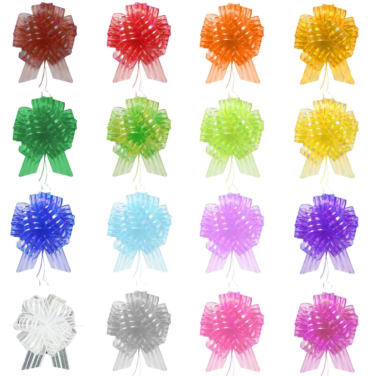 Premium 50mm Organza Stripe Pull Bows