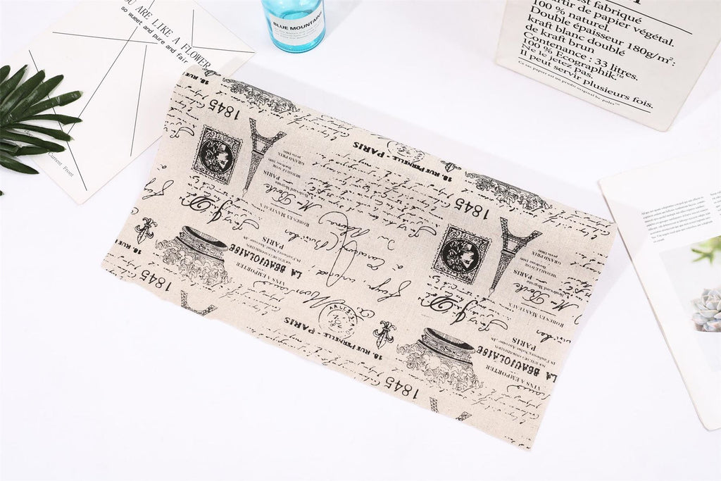 Vintage Theme Linen Fabric