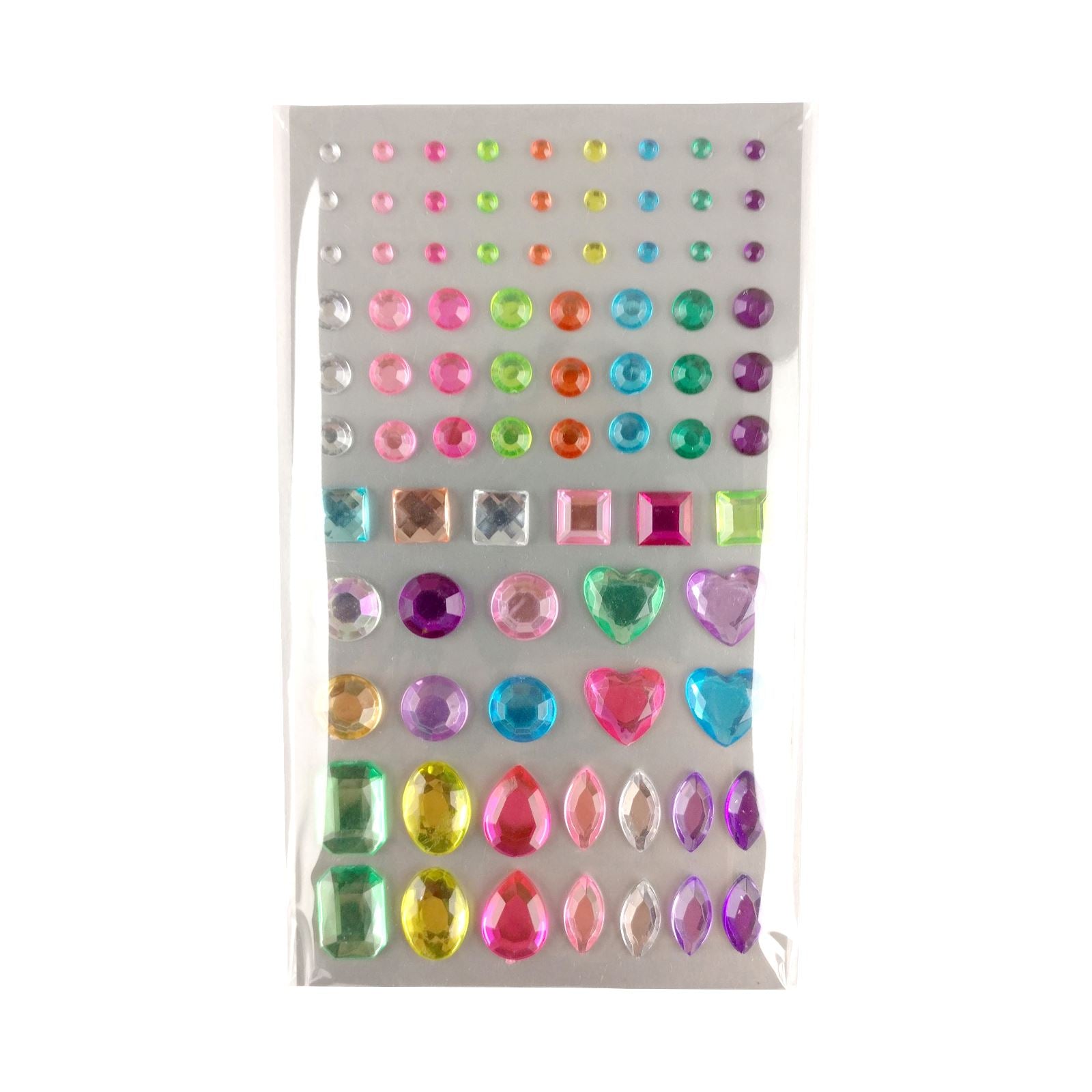 Packs of Multicolour Face Gems