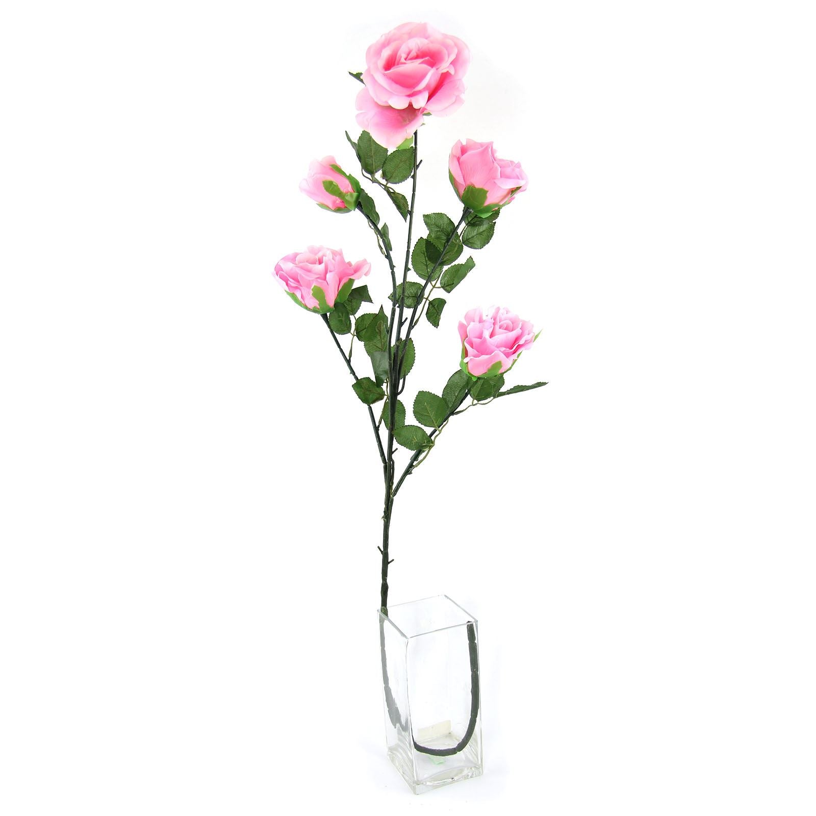 5 Head Large Open Rose Spray
