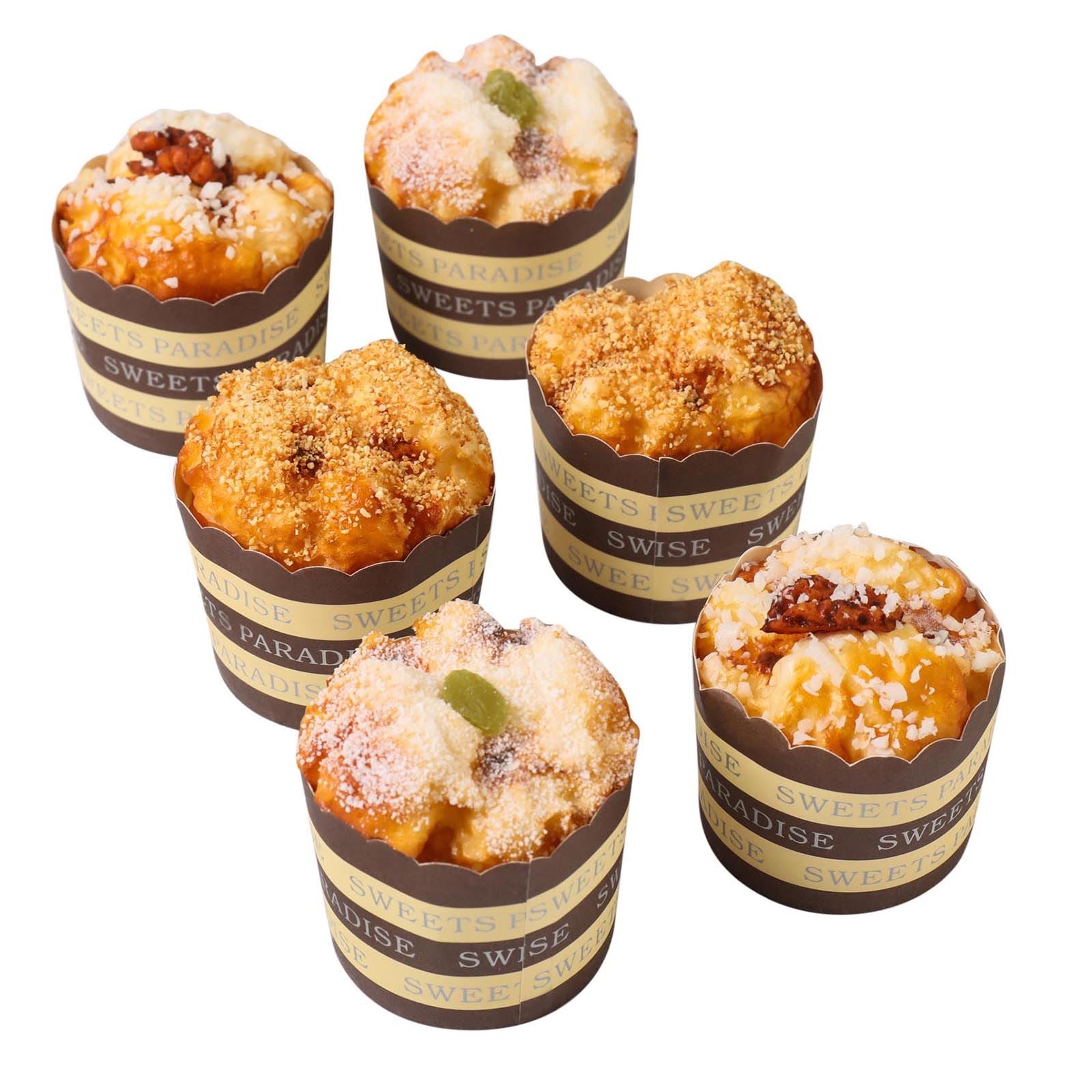 Set of 6 Real Touch Premium Artificial Cakes