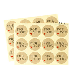 Sticker Sheets - Kraft Paper Self-Adhesive Envelope Seal Sticker FOR YOU