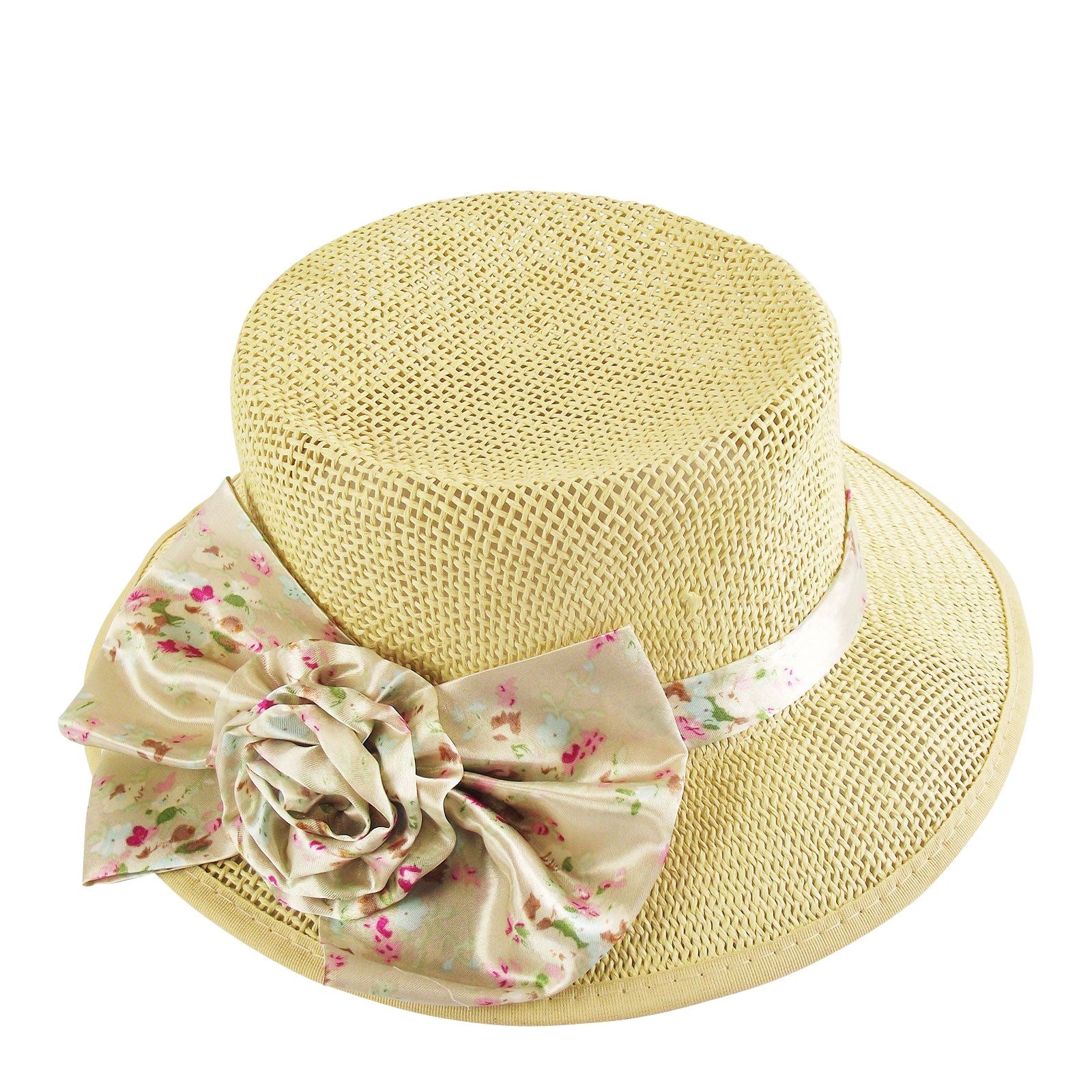 Ladies Straw Summer Hat with Bow