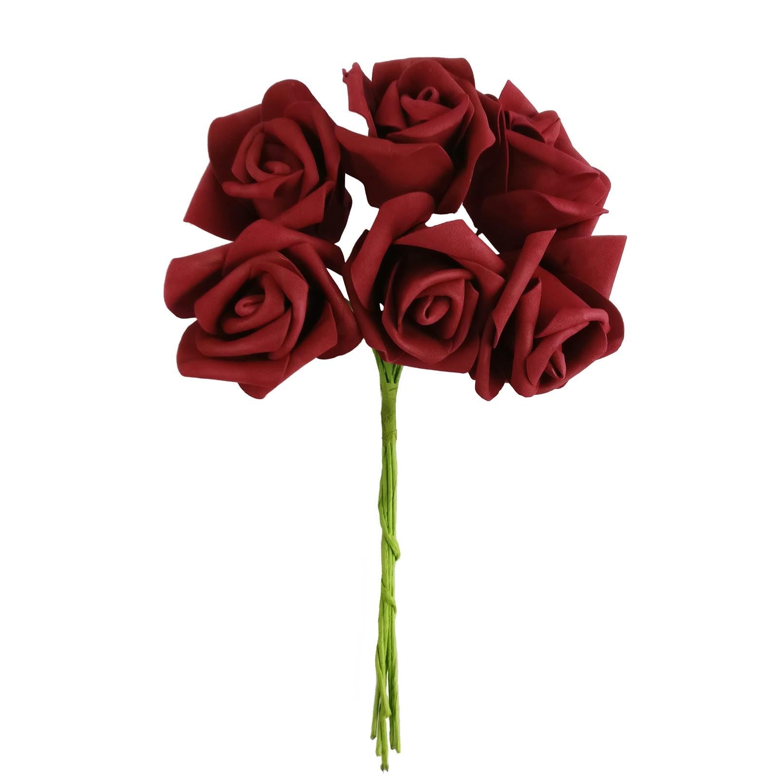 Colourfast Foam Roses - 6 Bunches - Regular
