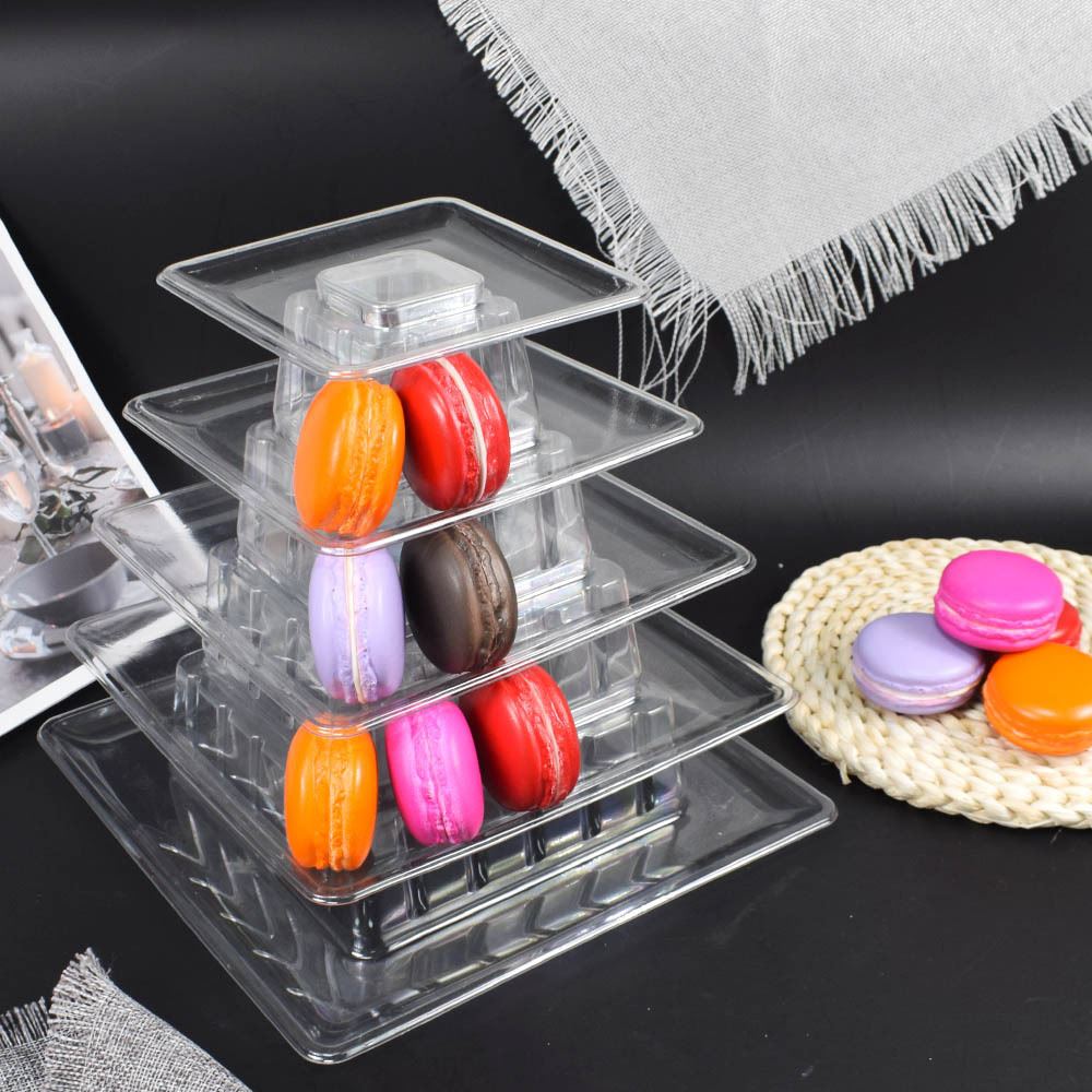 Transparent Tiered Macaron and Treat Display Stand - Rack Donut Cupcake Mini