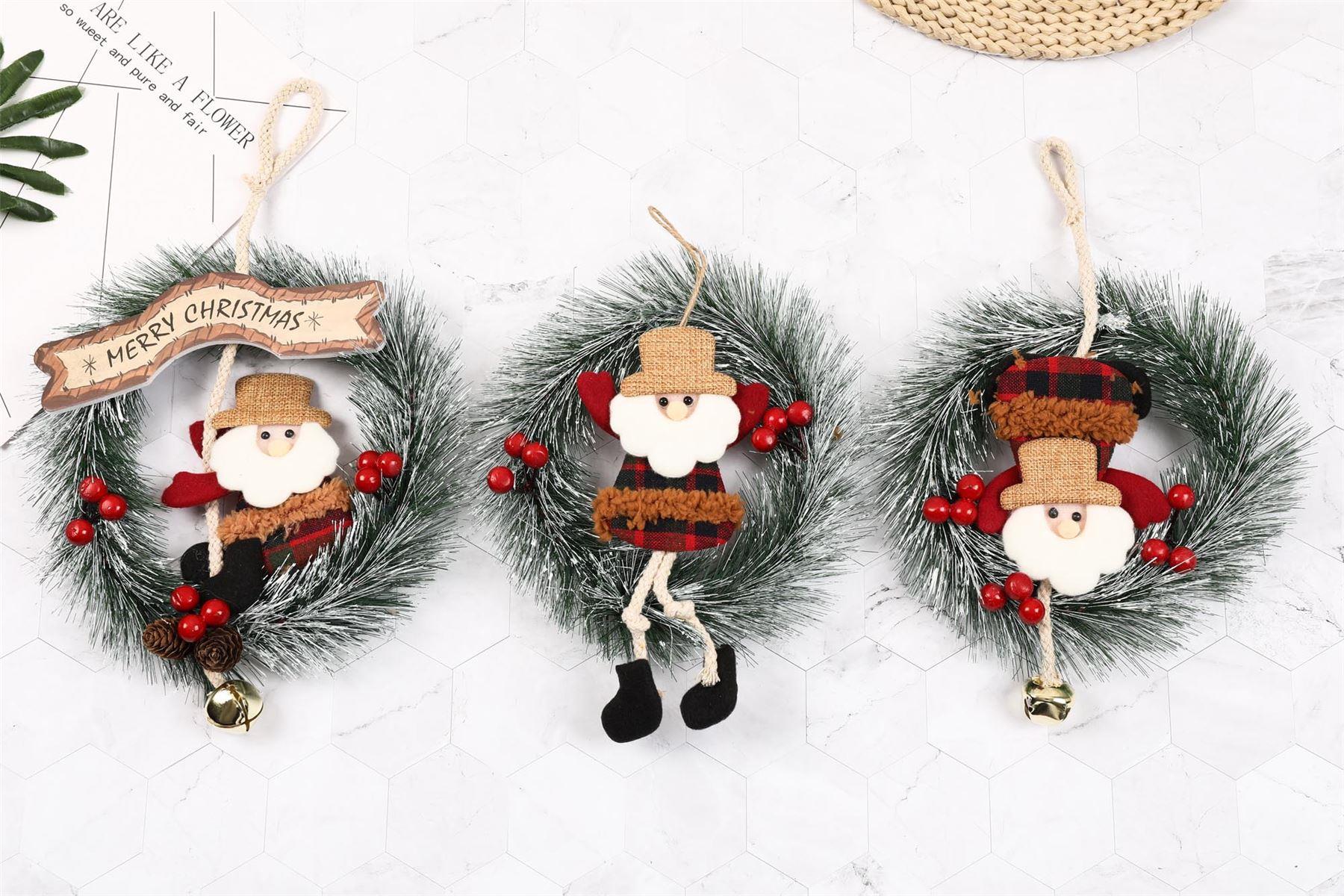 Cute Santa Rudolph Xmas Wreaths