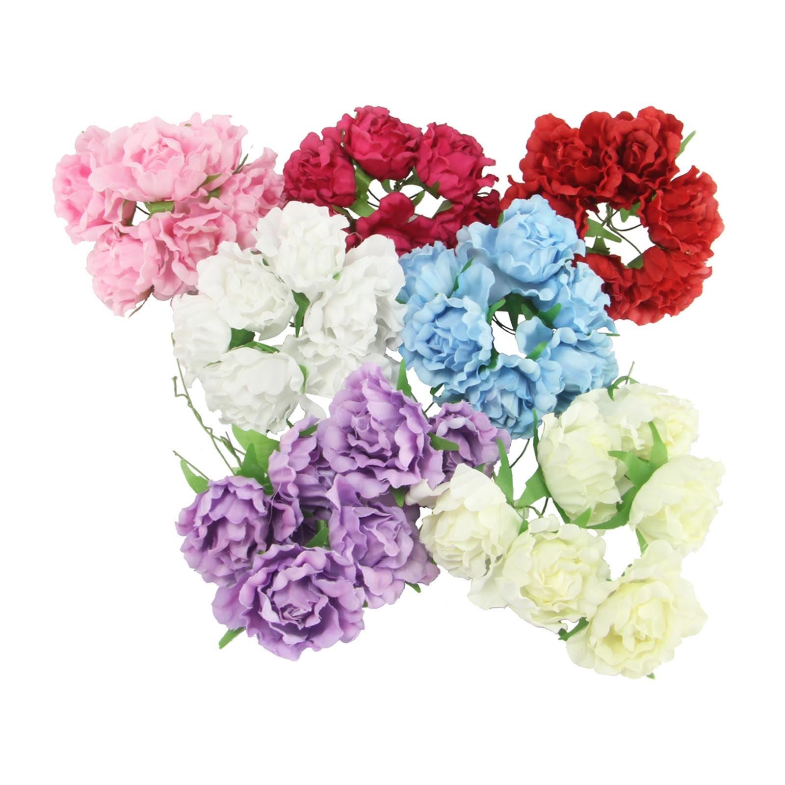Soft Touch Bunch of 6 Frilly Flowers