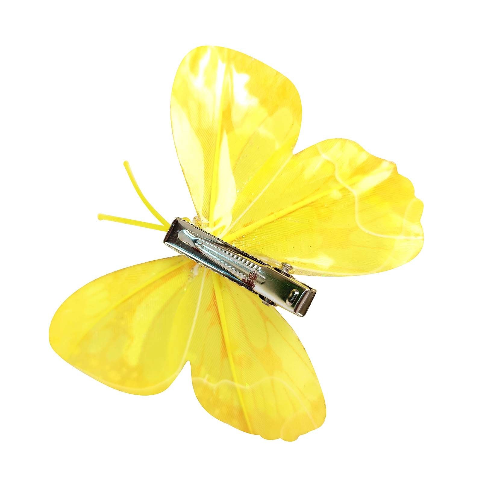 Box of 12 Premium Feather Butterfly Clips