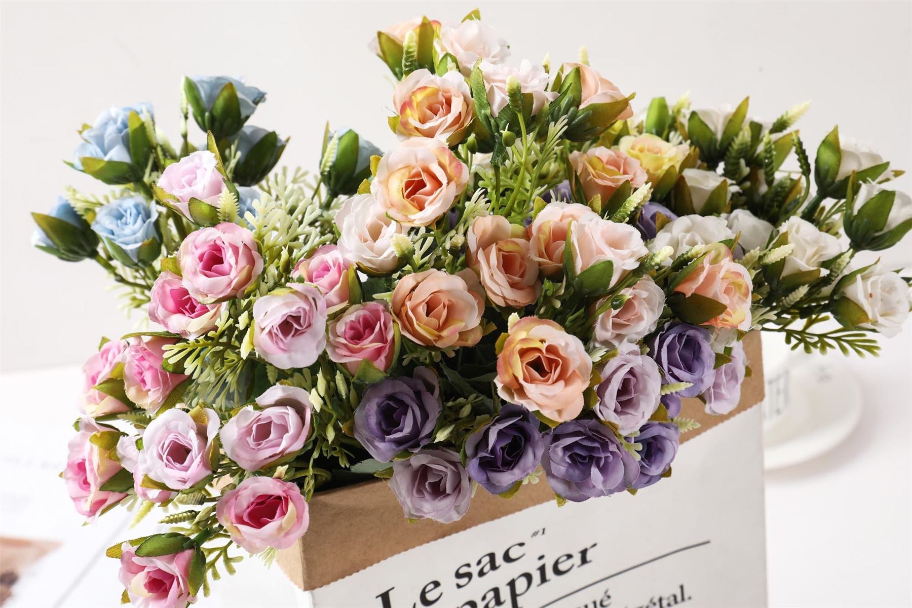 Bunch of 15 Small Rose Flowers