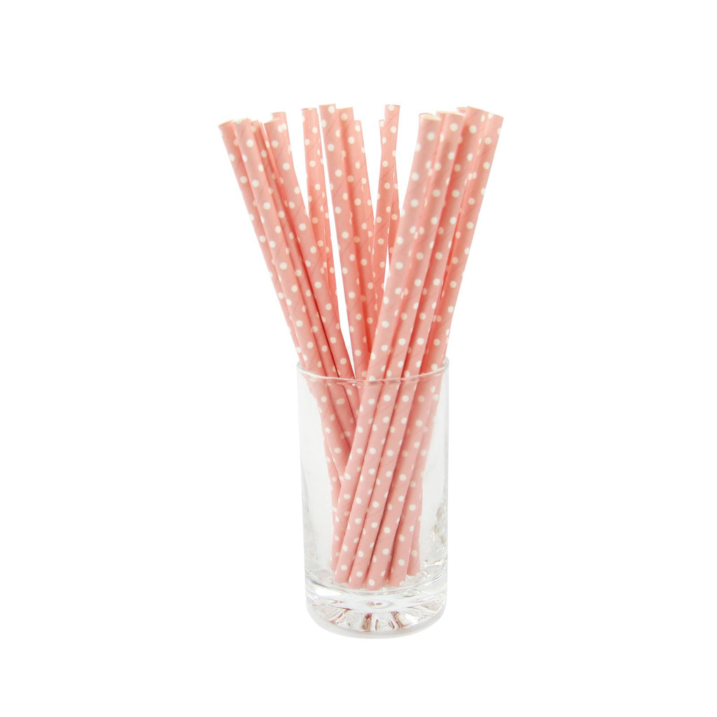 Wholesale 250x Polkadot Paper Straws