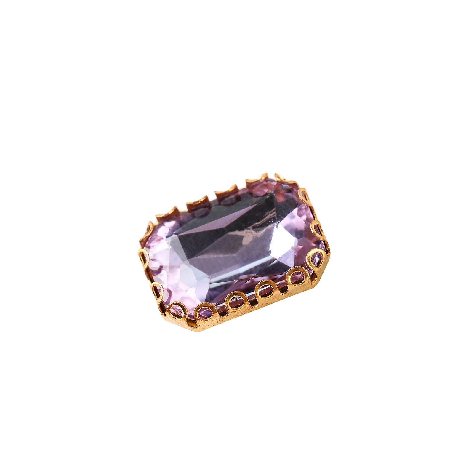 Coloured Large Rectangular Rhinestones in Setting