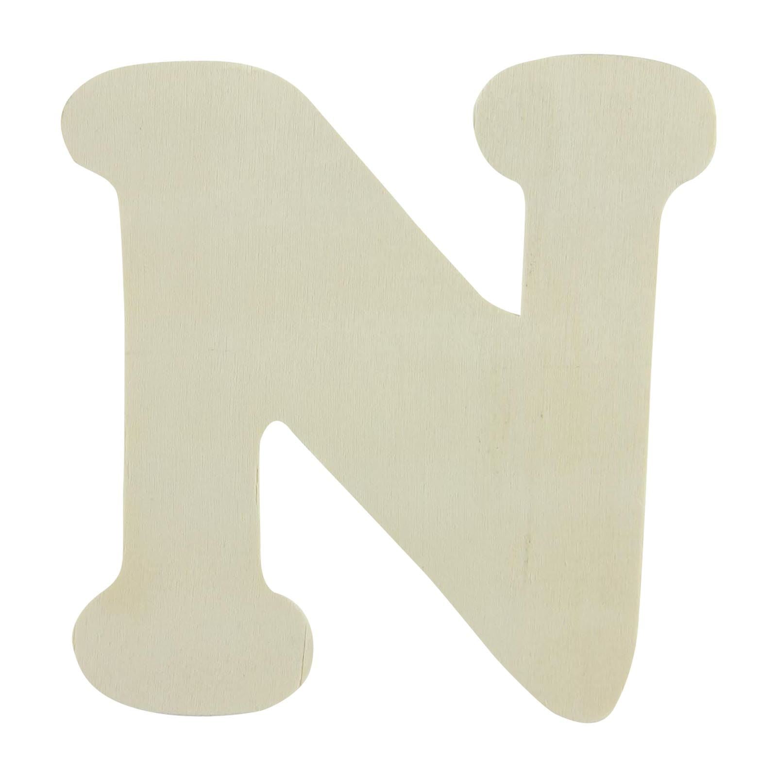 Large Natural Wood Flat Alphabets