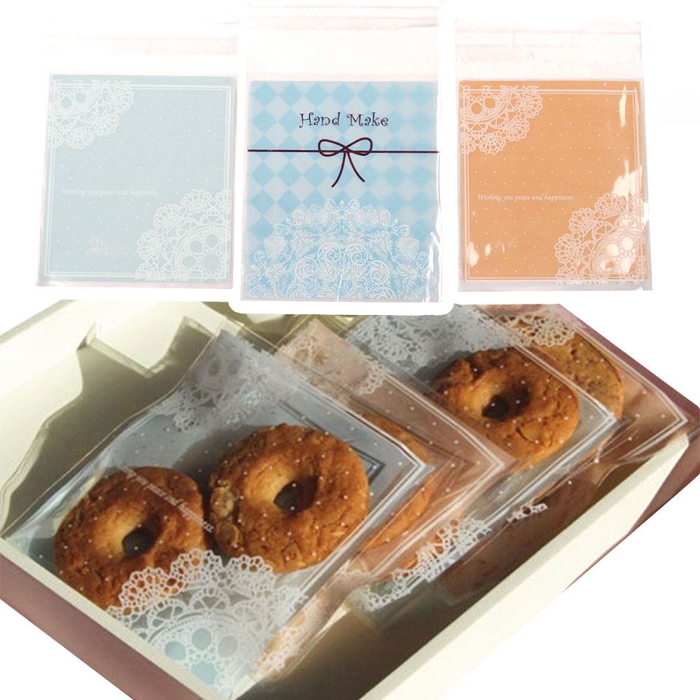Lace Doilie Printed Cellophane Cookie Bags