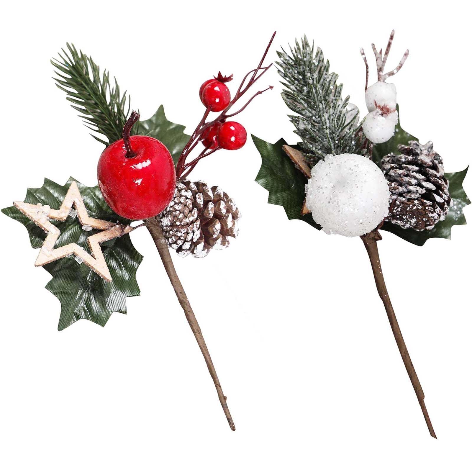 Xmas Apple, Pinecone, Berry, Star Pick