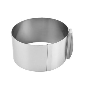 Stainless Steel Large Adjustable 6-12 Inch Cake Moulds Round - 30cm Tin Cutter Cheesecake Mousse