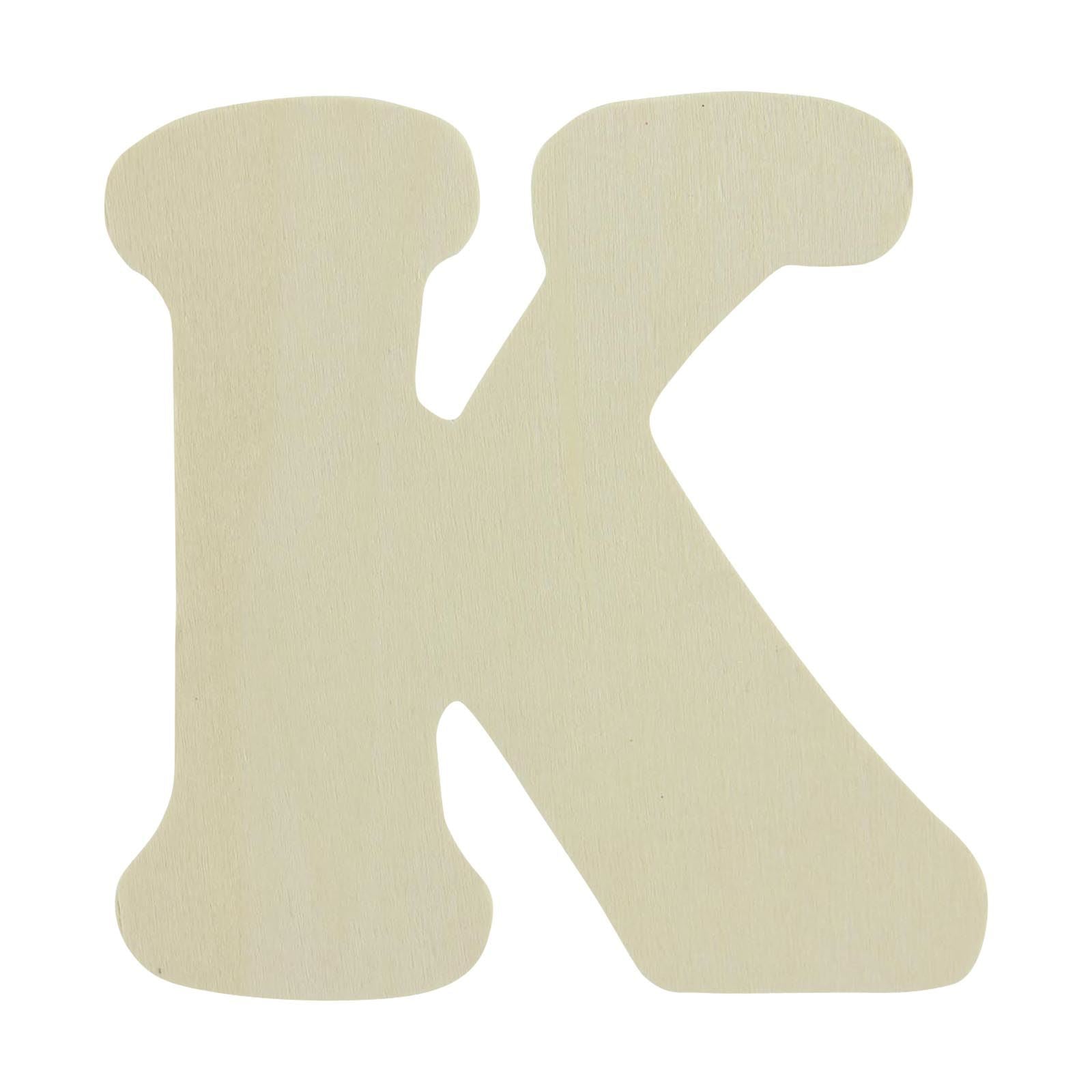 Large Natural Wood Flat Alphabets