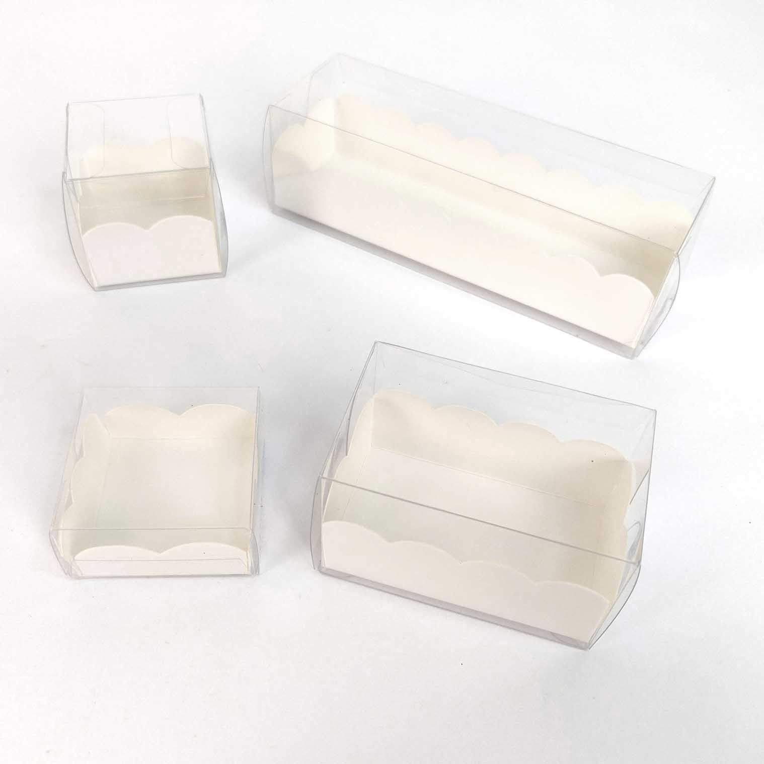 Long Clear PVC Macaron Boxes with Inserts
