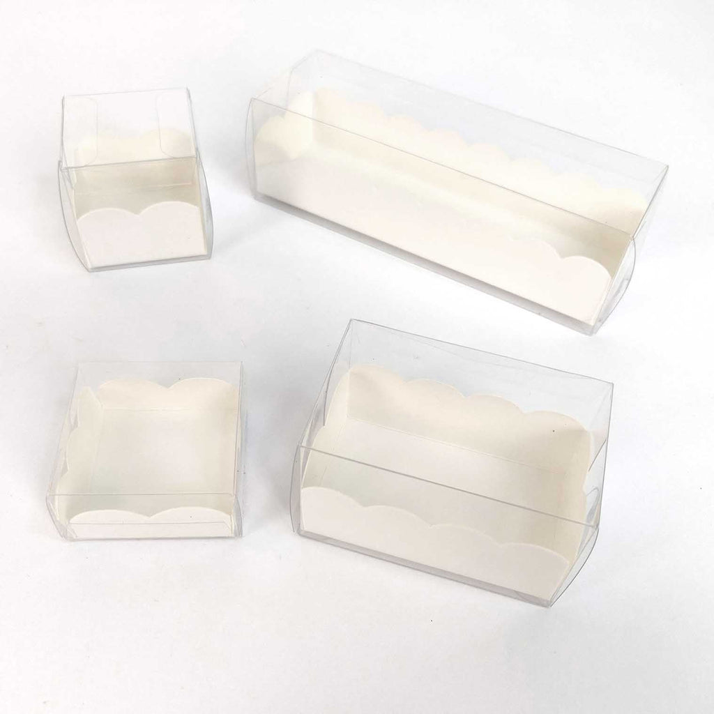 Long Clear PVC Macaron Boxes with Inserts