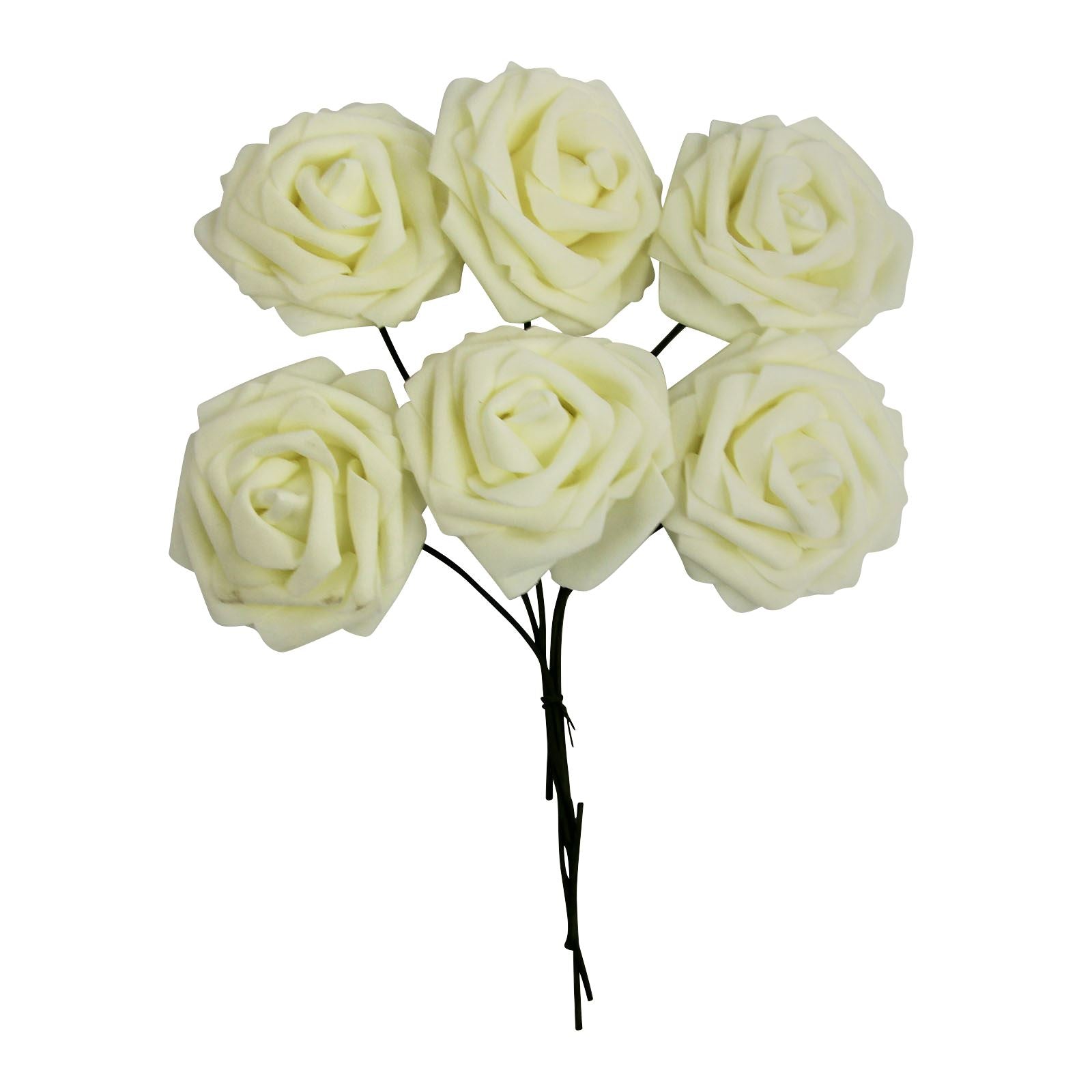 Colourfast Foam Roses - 6 Bunches - Large