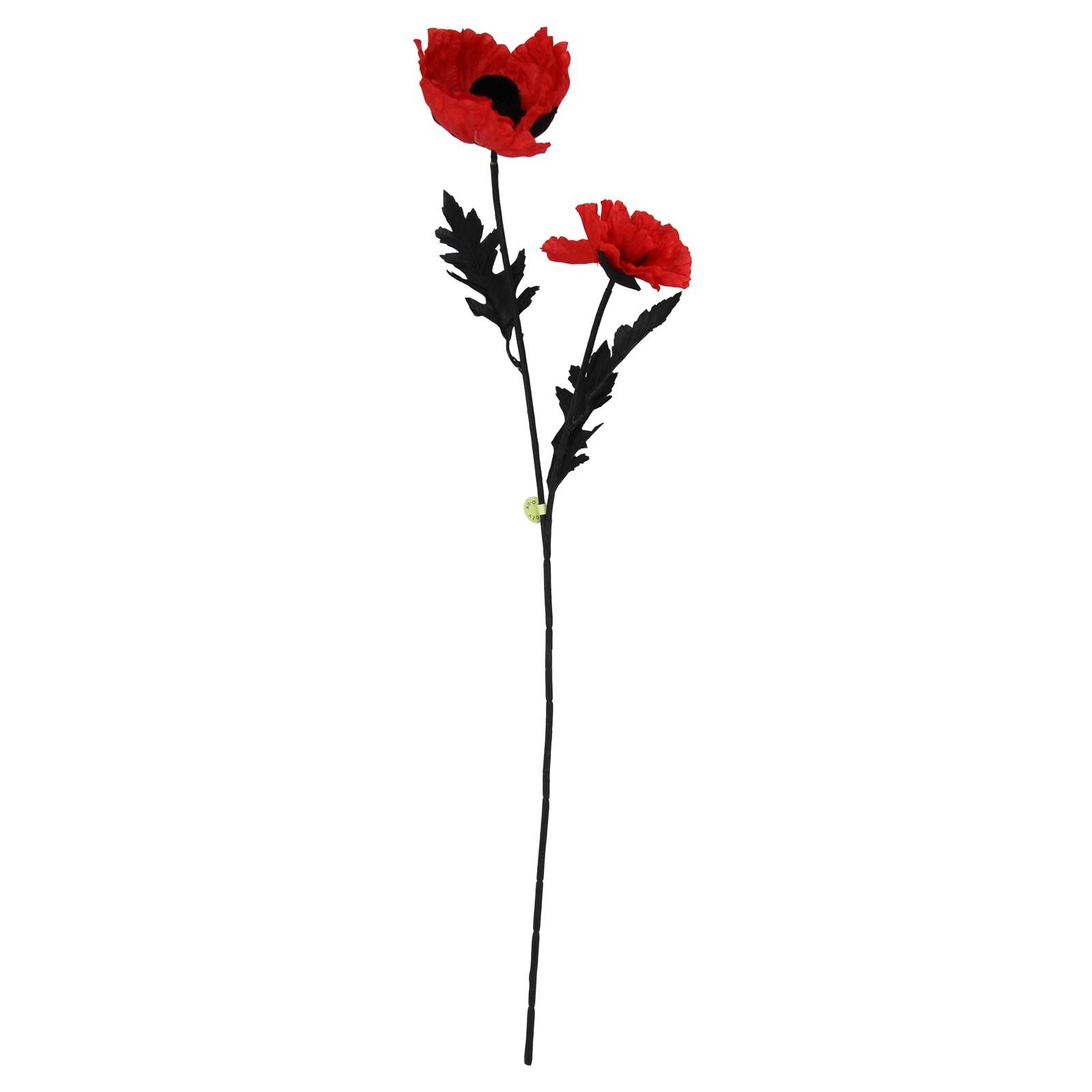 2 Head Poppy Spray