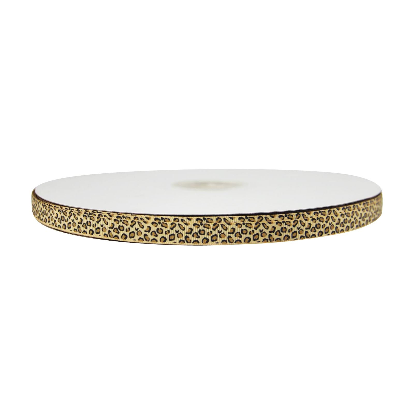 Premium Grosgrain Leopard Print Ribbon - 3 Metres